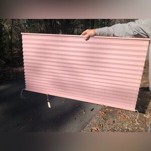 1990 Pleated Rose Pink Window Shade Blinds 49 X 28” Rv Camper Shades By EDI